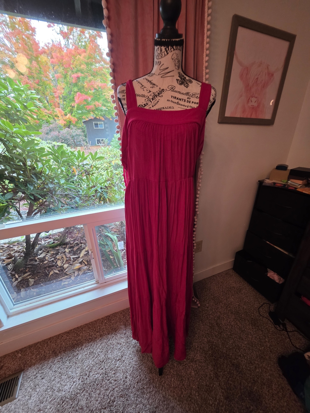 Sleeveless Red Maxi Dress